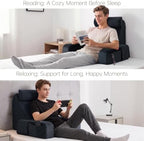 ENITYA 19" Reading Pillow for Bed with Firm Back Support & Big Pockets - Image 5