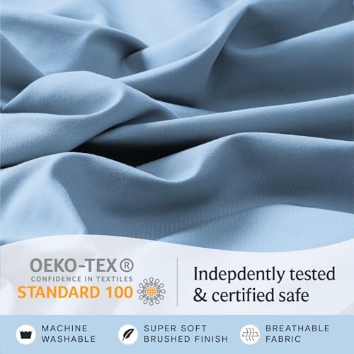 Split King Sheets for Adjustable Bed, Soft Deep Pocket Bed Sheets Set, 5PC - Image 5