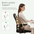 Lumbar Support Pillow for Recliner Chair/Accent Chair/Couch, Extra Large Memory Foam Back Support Cushion for Elderly, Recliner Cushions for Back Rest, Pain Relief, Reading, Washable Cover, Coffee - Image 5