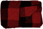 Lodge Twin Blanket - 80% Recycled Wool - Buffalo Plaid - Warm Throw Blanket - Thick - Washable - 65W x 90L - Red and Black Plaid - Image 3