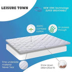LEISURE TOWN Olympic Queen Mattress Pad Cover Mattress Topper Cotton Top Pillow Top with Snow Down Alternative Fill (8-21 Inch Fitted Deep Pocket) (66"X80") Super Queen - Image 6