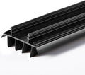 Pushglossy 1 Pcs Door Bottom Seal with Vinyl Fins Threshold Strip,Black by Pushglossy