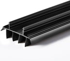 Pushglossy 1 Pcs Door Bottom Seal with Vinyl Fins Threshold Strip,Black by Pushglossy