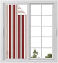 Window Privacy Film Frosted, Red Brown Striped Static Cling Door Window Covering, Modern Farmhouse Vertical Stripes UV Blocking Windows Film for Office, Hotel, Bedroom, 29.5 x 78.7 Inches by Unknown