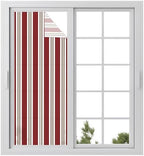 Window Privacy Film Frosted, Red Brown Striped Static Cling Door Window Covering, Modern Farmhouse Vertical Stripes UV Blocking Windows Film for Office, Hotel, Bedroom, 29.5 x 78.7 Inches by Unknown