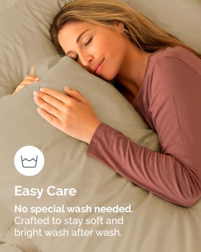 Standard Pillow Cases - 8 Pack Soft Pillowcase Covers - 20" x 26" (Beige) - Image 6