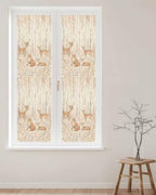 Window Privacy Film Frosted, Thanksgiving Fall Reusable Static Cling Window Tints, Farmhouse Deer Fox Orange Leaves Vines Heat Control Windows Films for Offices, Balcony, 29.5 x 118 Inches - Image 2