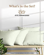 1000 TC Standard Pillowcases Set of 4 100% Egyptian Cotton Pillow Cases - Image 2