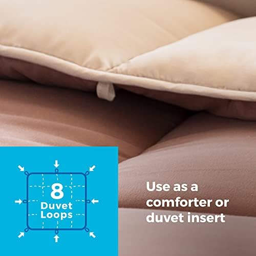 Linenspa All-Season Down Alternative Comforter, Sand/Mocha, Twin XL - Image 4