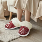 Cotton Slippers With Fluffy Edges House Slippers Non‑Slip Sole - Image 2