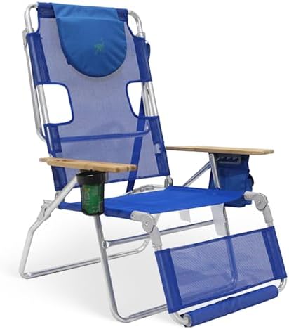 Ostrich The Altitude 3N1 Reclining Lounge Chair, Relaxing Beach Seat, Blue by OstrichProducts