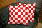 EMMTEEY Red White Gingham Checkered Pillow Covers 24x24 Set of 2 - Image 6