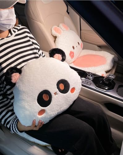 Cartoon Car Seat Cushion Lumbar Support Pillow&Neck Pillow Office Chair SUV (Rabbit Sets) - Image 4