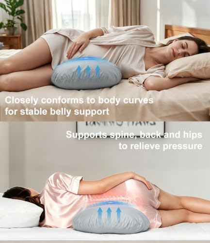 Adjustable Pregnancy Wedge Pillow for Belly & Back Support, Compact Design - Image 3