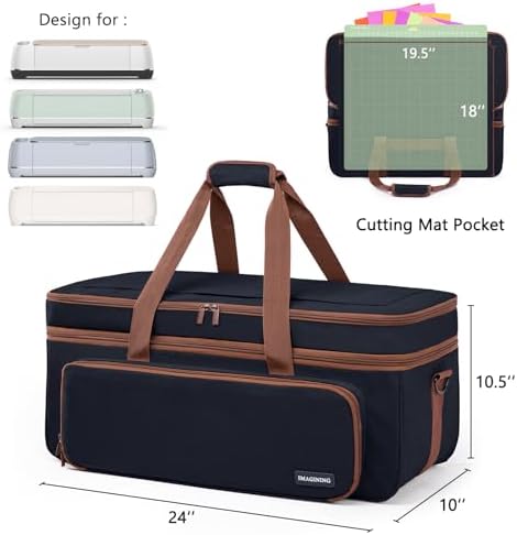 Double Layer Carrying Case with Cutting Mat Pocket & Accessories Storage - Image 3