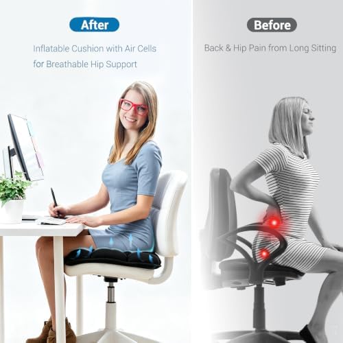 Inflatable Seat Cushion for Airplane Travel, Wheelchair & Office - Image 4