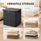 Dust-Proof Comforter and Bedding Organizer, Foldable Outdoor Cushion Storage Bag Travel Bag, Moving Storage Bins, Reinforced Handles ，3pcs：M (19.7 x 15.7 x 19.7 inches) - Image 4