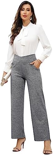 G4Free EverGoing Wide Leg Yoga Pants for Women Crossover Waist with Pockets - Image 4