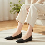 KUNWFNIX Women's Ballet Flats Foldable Classic Crown Rhinestone Slip On Bowknot PU Leather Faux Suede Pointed Toe Comfort Flat Casual Dress Shoes - Image 3