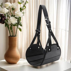 Foot Hammock for Plane Travel 8PCS Portable Plane Foot Hammock - Adjustable, Long Flight Use(Black) - Image 2
