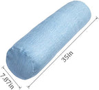 1 MIDDLE ONE Body Pillow, Bolster Pillow with Cooling Cover, Long Round Roll Cylinder Pillow for Bed, 35" x 7.87", Blue - Image 7