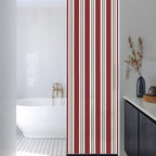 Window Privacy Film Frosted, Red Brown Striped Reusable Static Cling Window Tints, Modern Farmhouse Vertical Stripes Heat Control Windows Films for Offices, Balcony, 29.5 x 118 Inches - Image 3