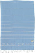 Bersuse Towels Anatolia XL Beach Blanket Throw Blanket Turkish Towel 100% Cotton Extra-Large Quick-Dry Lightweight Premium Peshtemal Towel - 61x82 Inches, Blue by Bersuse