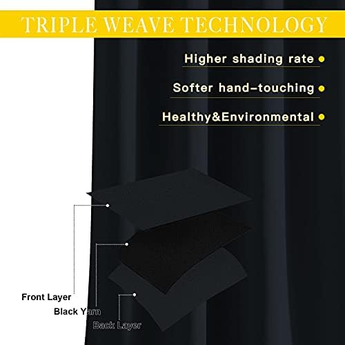 NICETOWN Black Out Sliding Door Curtain 102 inches Long, Grommet Thermal Insulated Patio Door Curtains Room Divider Drape Window Treatment for Bedroom/Living Room, 1 Panel, W80 x L102 - Image 4