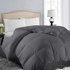EASELAND California King Down Alternative Comforter, Dark Grey, 96x104 by EASELAND