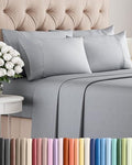 King 6 Piece Bed Sheet Set - Soft, Breathable & Cooling Sheets - Steel Blue by CGKUnlimited