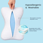 Contour Original Hourglass Leg & Knee Pillow - 18” Removable Strap - Memory Foam Support Pillow for Side Sleepers - for Back, Hips & Legs Support - Orthopedic Design - Image 5