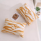 Bedorm Faux Fur Pillowcases Set of 2 King Size Plush Fluffy Pillow Cover Ivory, Zipper Closure - Image 7
