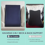 2-in-1 Neck Pillow Lumbar Support Pillow for Recliner Couch& Glider Chair - High Resilient Foam Ergonomic Back Support for High-Back Rocking Chairs, Glider Rocker Replacement Cushions Navy S - Image 2