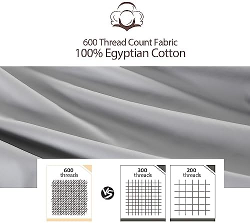 100% Egyptian Cotton Pillow Protectors Set of 4 King Size - Image 2