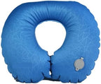 QUQUQ Travel Neck Pillow for Sleeping Portable Inflatable U-Shaped Travel Pillow for Neck Support While Traveling Comfortable(Blue,2pcs) by Unknown
