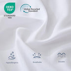 CULVE Bulk Twin Flat Sheets Only, White 6 Pack, Microfiber, 66x96 - Image 2