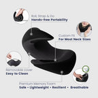 Dream Valley Memory Foam Travel Neck Pillow for Airplanes,Black,L - Image 5