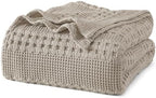 PHF Lightweight 100% Cotton Waffle Blanket for Bed, Twin XL, Pearl Gray by PHF