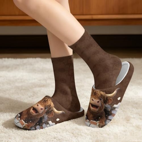 Fuzzy Slipper and Socks Set for Women Silent Sole Fuzzy Slipper - Image 2