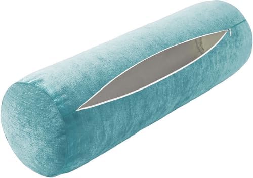 Neck Roll Pillow Case Cover Only - Cervical Pillowcovers with Zipper Cylinder Soft Bolster Pillowcases for Cylindrical Cushion(12,2pcs:30x12cm/12x5) by Unknown