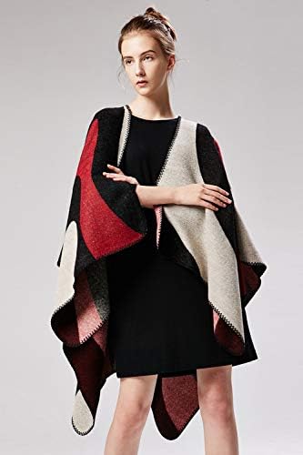 Lacavocor Women's Shawl Wrap Poncho Cape Cardigan Open Front - Image 3