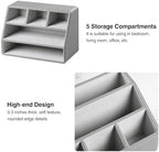 PU Leather Desk Organizer, Remote Control Holder (Grey) - Image 5