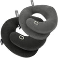 BCOZZY Travel Neck Pillow 2-Pack – XL Black & Large Gray – Patented Head, Neck & Chin Support for Airplane & Travel Comfort by BCOZZY
