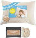 Kids Pillow with Pillowcase - 16x22 Organic Pillow Filled with Kapok by Lofe