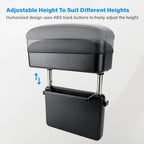 FEXON Car Armrest Storage Box, Adjustable Height Seat Gap Organizer, Black - Image 7