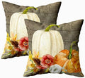 EMMTEEY Pumpkin Floral Autumn Watercolor Fall Pillow Covers 24x24 Set of 2 by EMMTEEY