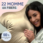Blissy Silk Pillowcase - 100% Pure Mulberry Silk - 22 Momme 6A High-Grade Fibers - Silk Pillow Cover for Hair & Skin - Regular, Queen & King (Taupe, Queen) - Image 2