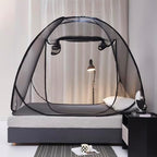 Mengersi Pop Up Mosquito Net for Bed,Portable Folding Mosquito Net Tent with Net Bottom for Baby Adults Camping Travel(Black,Twin) - Image 4