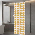 Window Privacy Film Frosted, Yellow Boho Static Cling Door Window Covering, Middle Century Geometric Abstract Art UV Blocking Windows Film for Office, Hotel, Bedroom, 29.5 x 78.7 Inches - Image 5