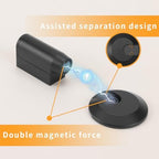 2 Pack Magnetic Door Stopper, Retractable Magnet Floor Door Stop with 0.4 in (10mm) Extension Base, Adhesive Door Magnetic Catch, Door Holder for Gaps Up to 1.4 in (35mm), Black MB-2 - Image 3